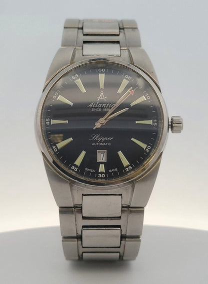 Atlantic Skipper Automatic Stainless Steel 42mm Black Dial Men's Watch 83765