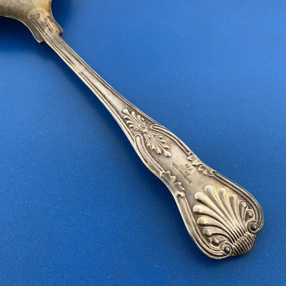 WA England 3 Pc Silverplate Kings Pattern Repousse Gold Wash Large Berry Spoons