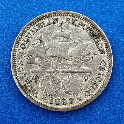 1893 P World's Columbian Exposition Commemorative Silver Half Dollar $.50 Coin