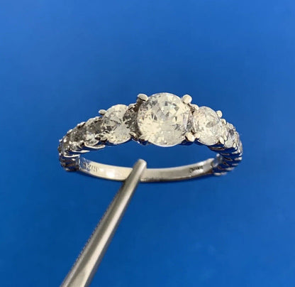 Diamonique Cubic Zirconia 925 Sterling Silver Wedding Bridal Rings Set