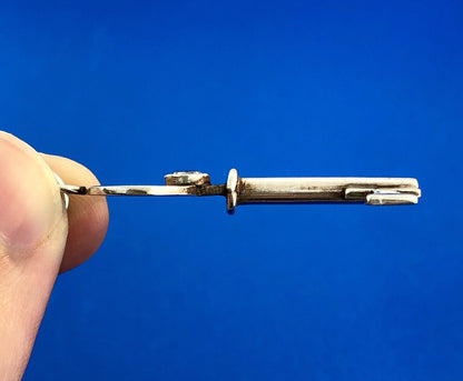 Retro 925 Sterling Silver Cubic Zirconia CZ Key To My Heart Pendant