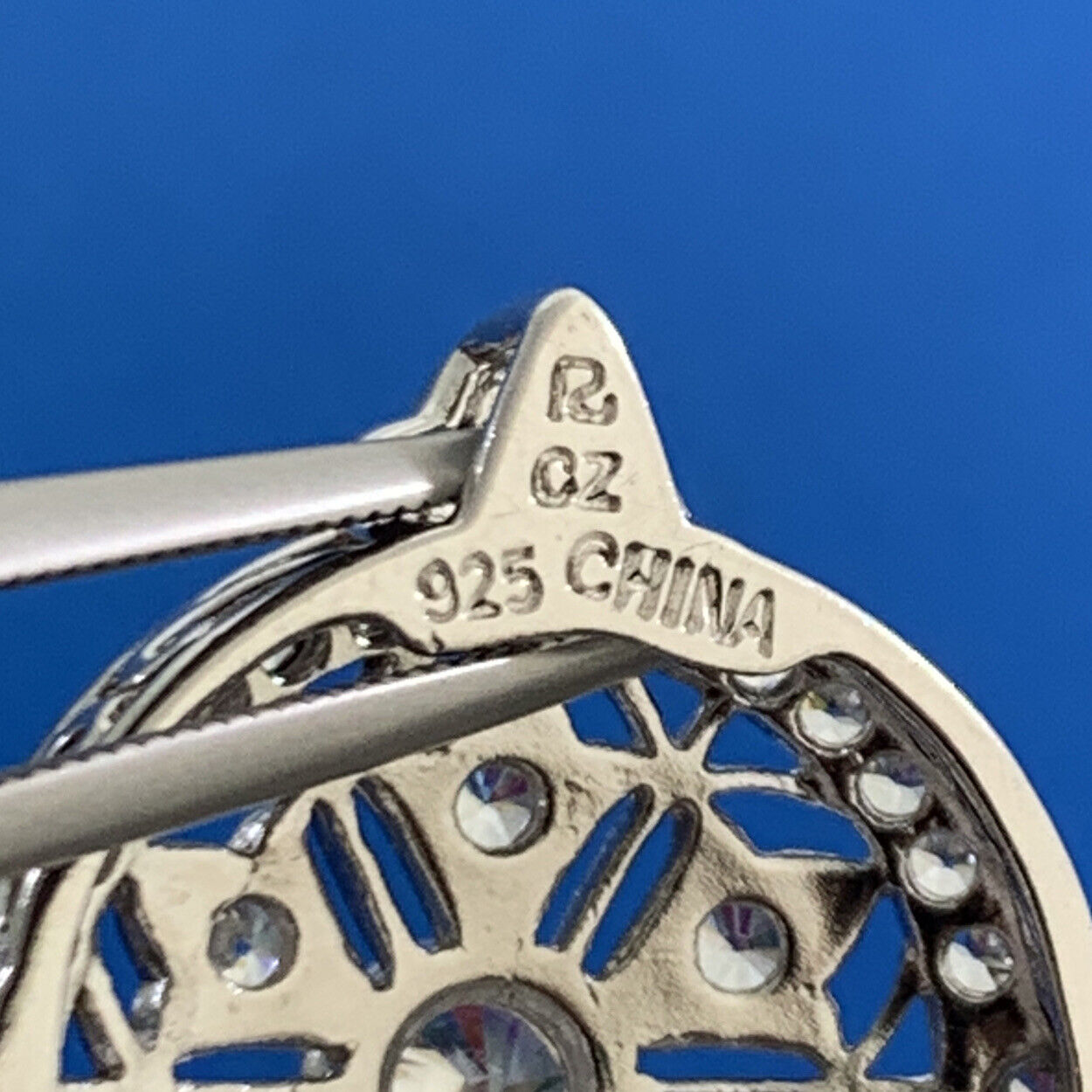 Designer Sterling Silver Cubic Zirconia CZ Infinity Eternity Statement Pendant