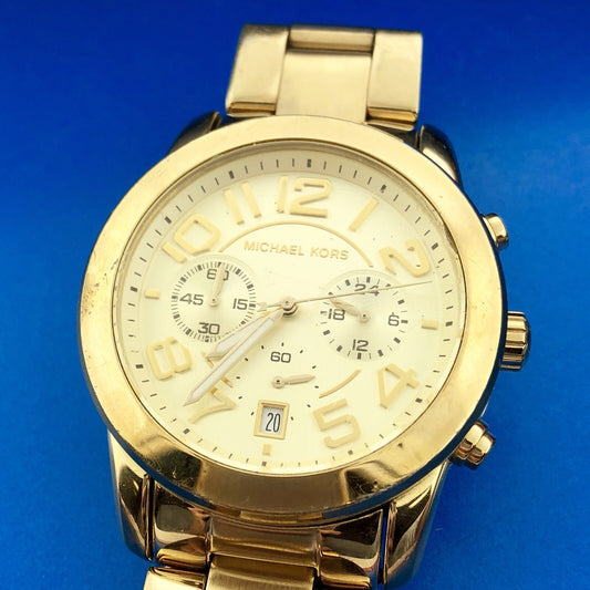 Michael Kors Unisex MK5726 The Mercer Gold Chronograph Bracelet Wrist Watch Runs