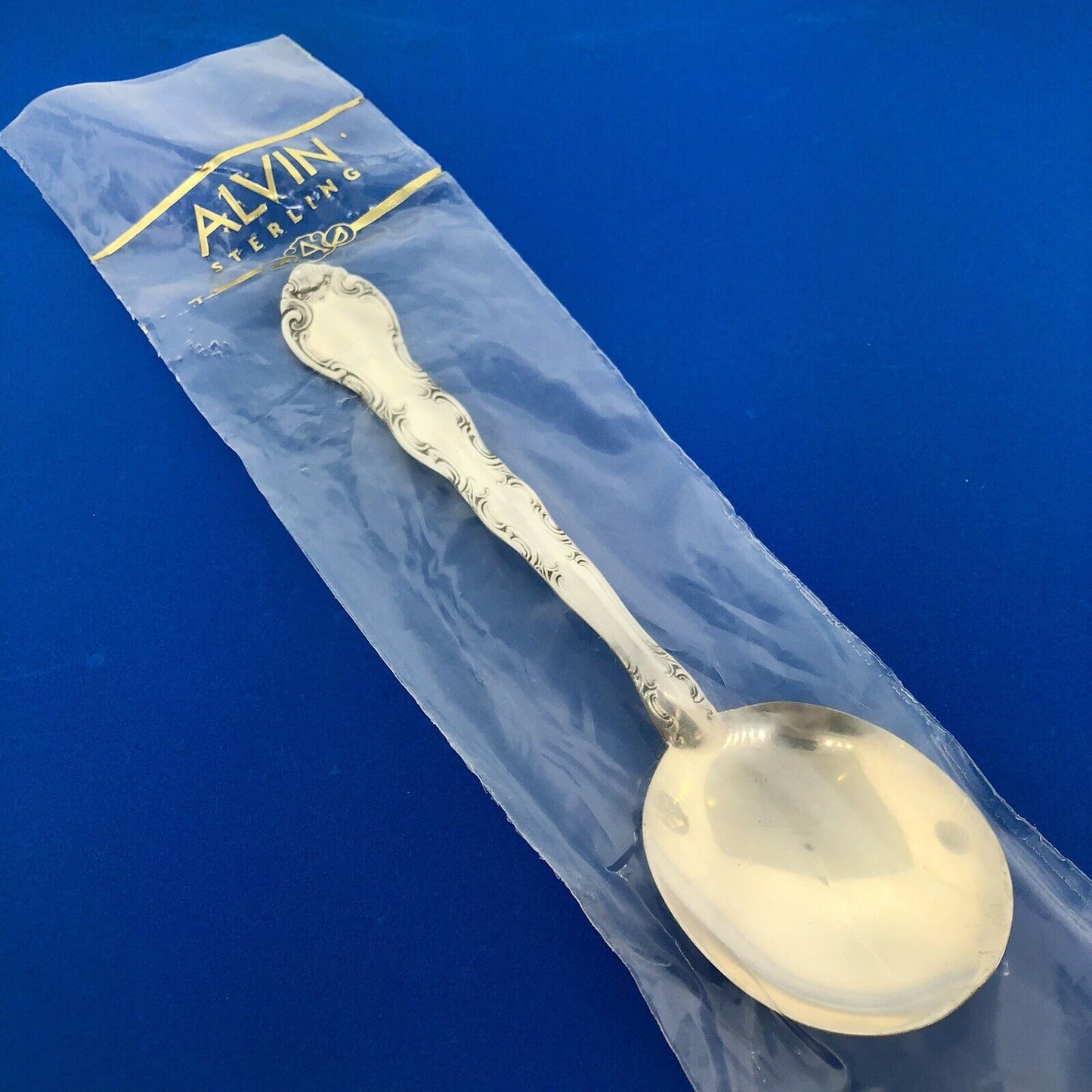 Sterling Silver Flatware Alvin French Scroll Cream Soup Spoon New