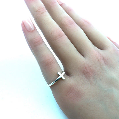 Designer James Avery 925 Sterling Silver Horizon Cross Ring
