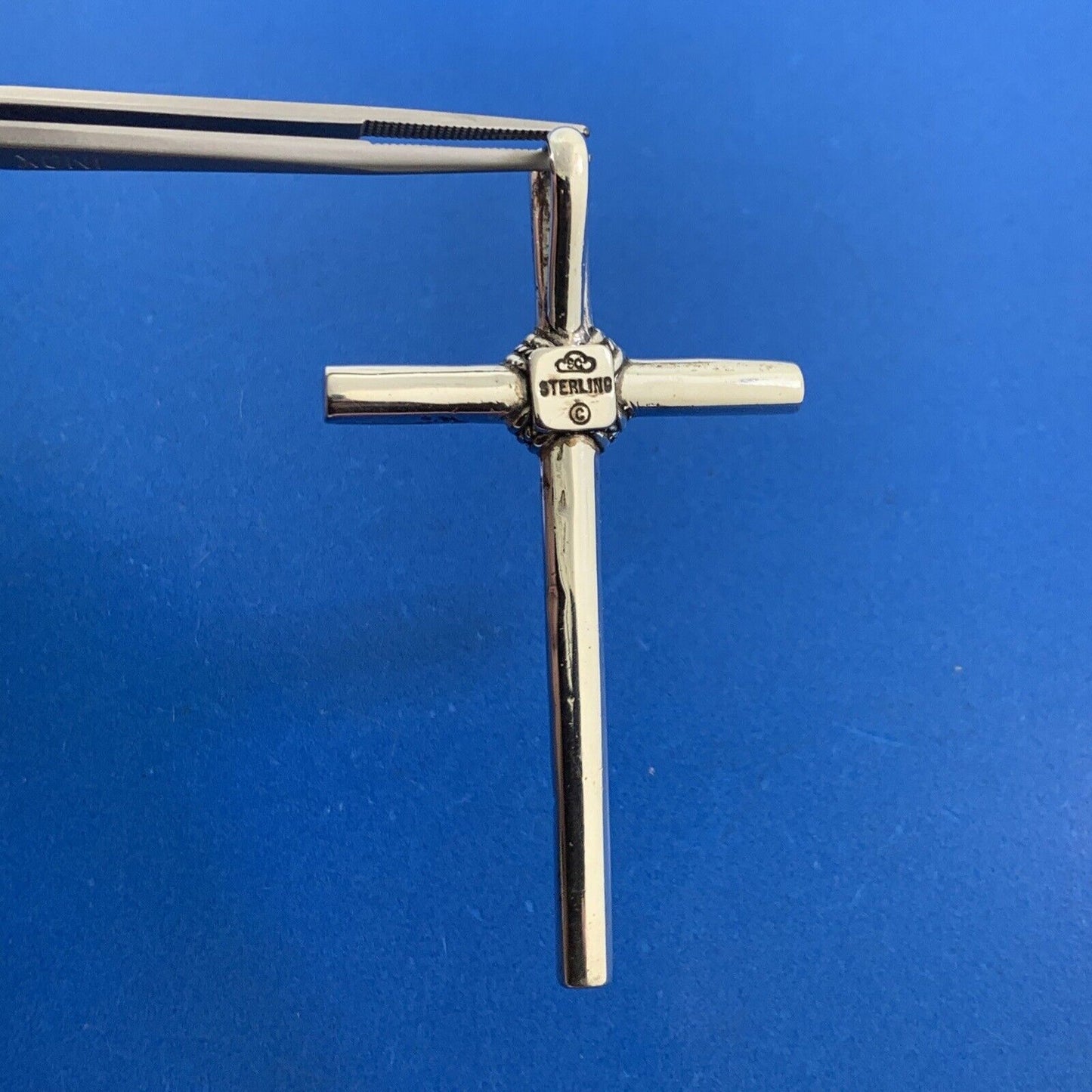 Silver Cloud Co 925 Sterling Silver Turquoise Inlay Statement Cross Pendant