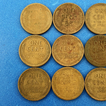 1909 P Mixed Date Mixed Mint Early Lincoln Small One Cent Penny 14 Coin Lot