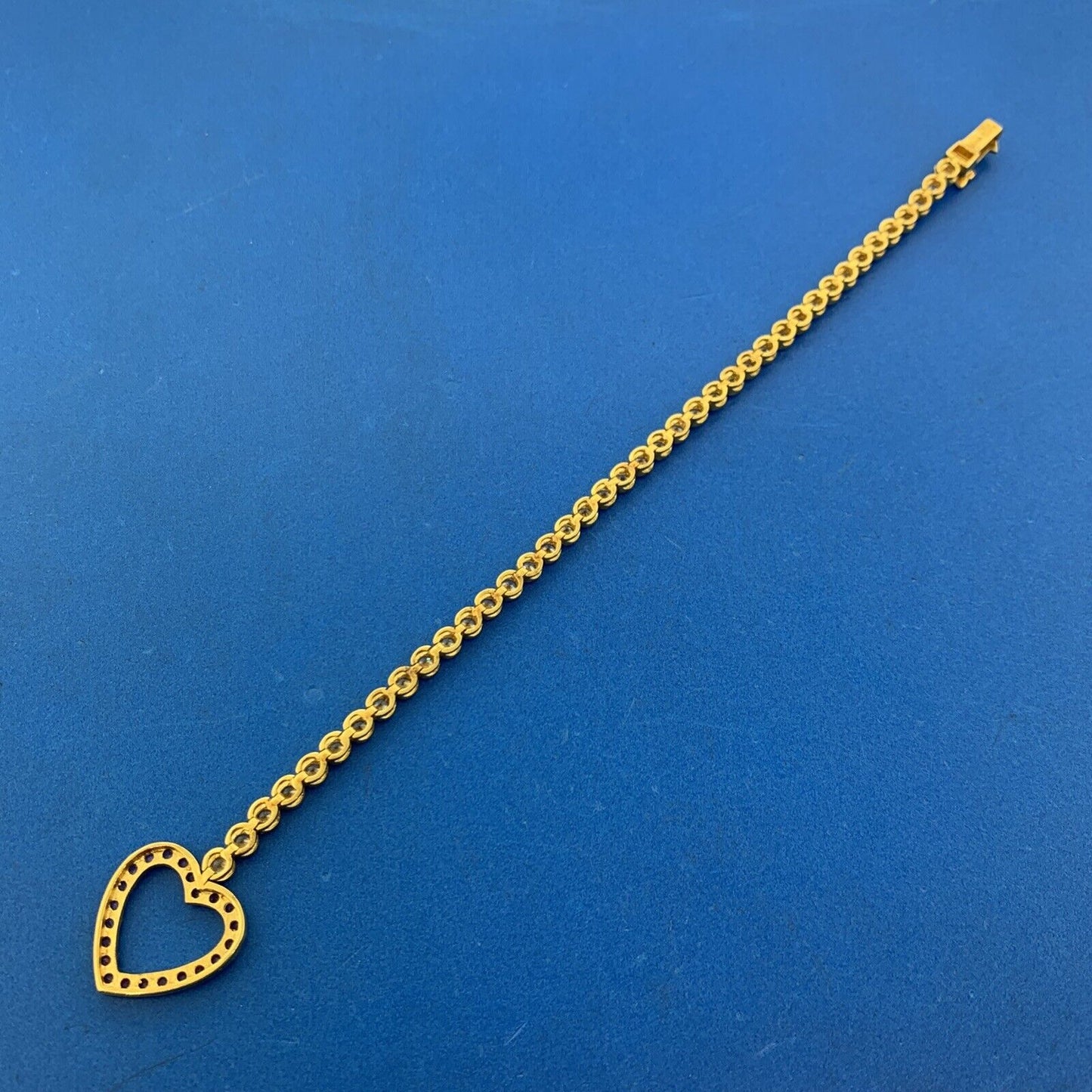 Joan Rivers Gold Tone Love Struck Crystal Heart Bracelet