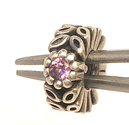 Authentic PANDORA 791224CFP Sparkling Twice As Nice Flower Bead Retired Charm