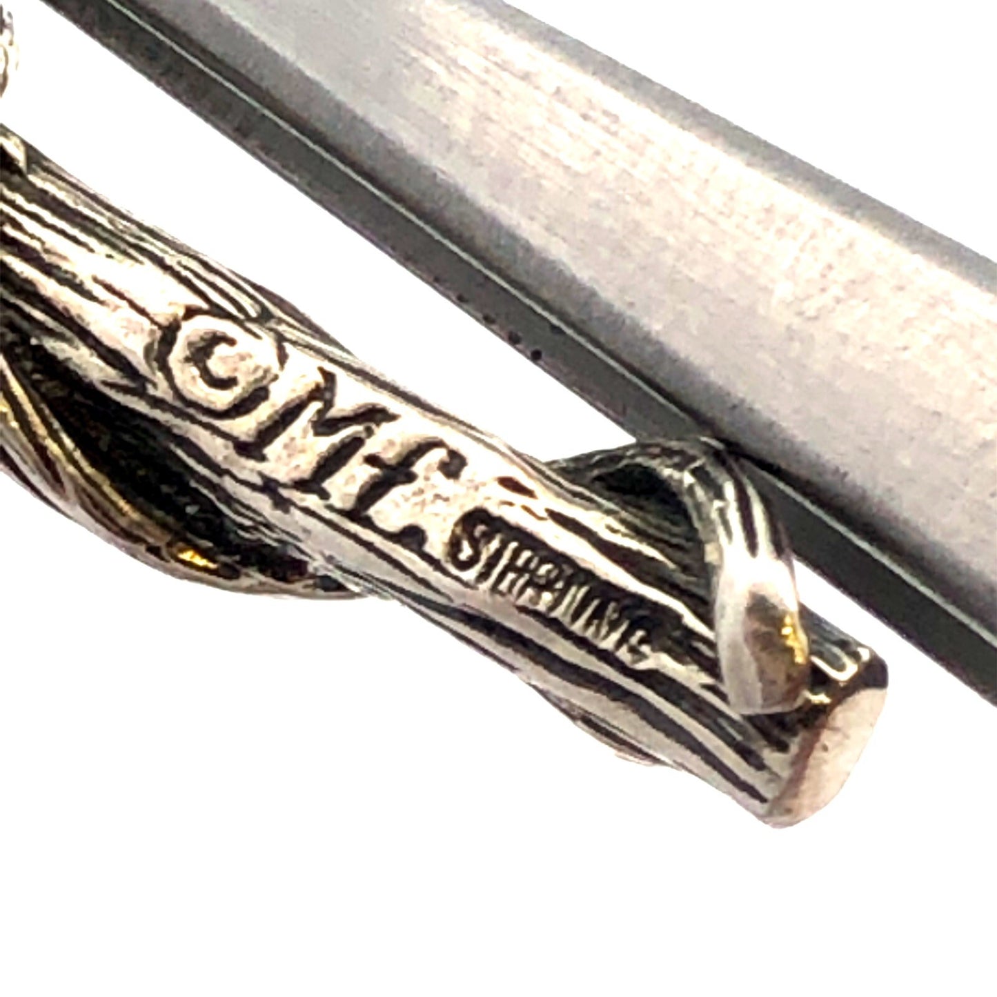 Retired Mignon Faget Sterling Silver Fences Cross Aquamarine Pearl Bead Necklace