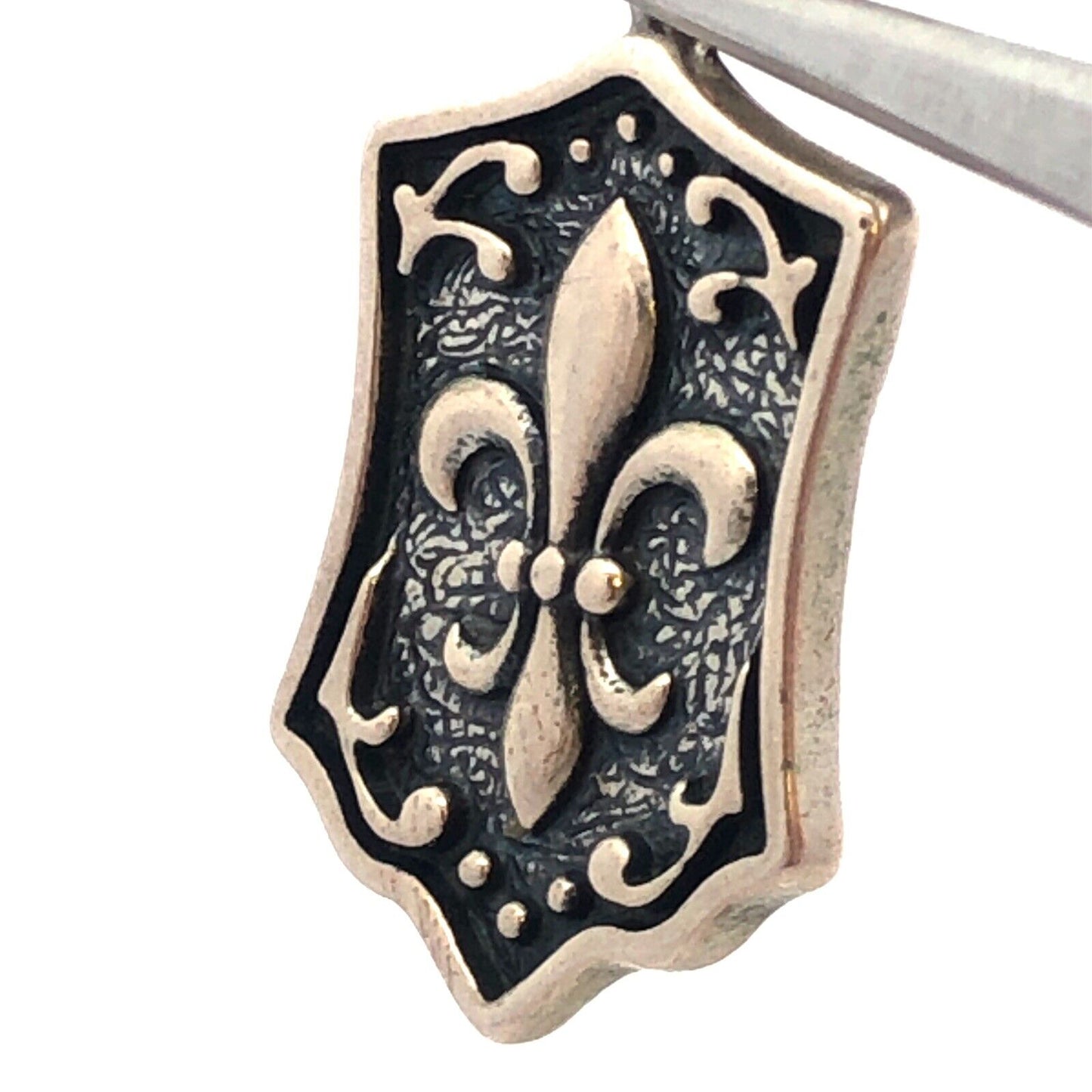 Designer 925 Sterling Silver Fleur De Lis Scroll Pendant