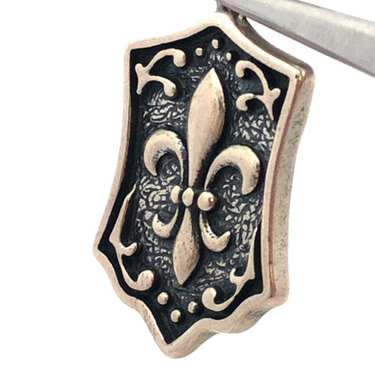 Designer 925 Sterling Silver Fleur De Lis Scroll Pendant