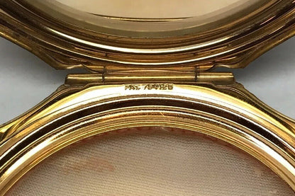 Vintage Stratton Of England Blue WedgeWood Maids Dancing Gold Tone Compact