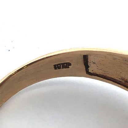 Vintage Trubrite 10K Yellow Gold Diamond Cluster Square Top Cocktail Ring