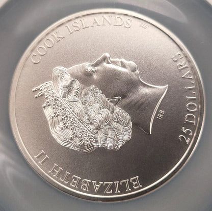 2021 $25 Cook Islands NGC MS70 Seven Summits - Mt. Elbrus 5oz .999 Silver Coin