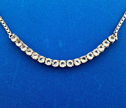 Designer 925 Sterling Silver Cubic Zirconia Adjustable Lariat Tennis Bracelet