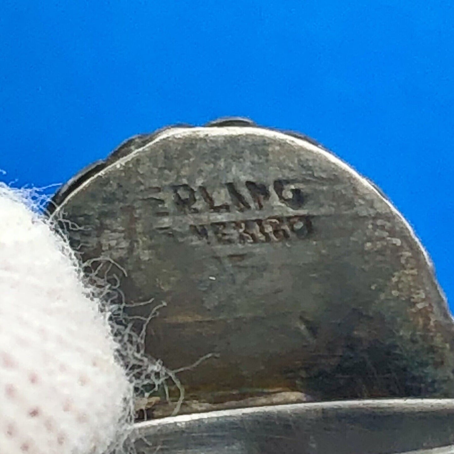 Lovely Sterling Silver 925 Onyx Colored Glass Snuff Poison Pill Adjustable Ring