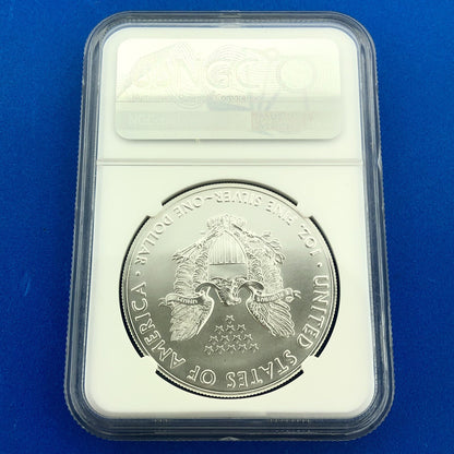 2020 U.S. State Series $1 American Silver Eagle NGC Mint State 70 Michigan Auto
