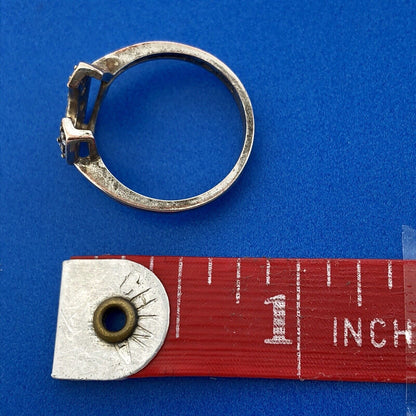 Designer Sterling Silver 925 Cubic Zirconia CZ Horseshoe Good Luck Fashion Ring