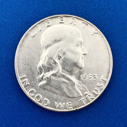 1953 D Franklin Silver Half Dollar Better Key Rare Denver Mint Coin