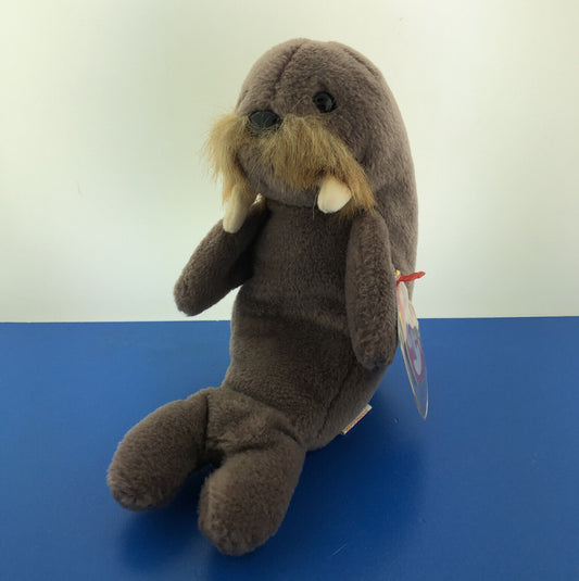 1996 TY Beanie Baby Jolly The Walrus DOB 12-2-96 Mint Multiple Tag Errors - 4082