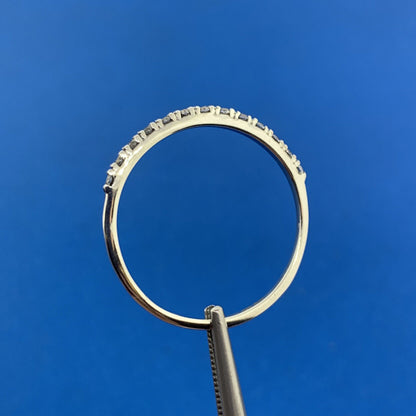 Designer 925 Sterling Silver Cubic Zirconia Stackable Band Ring