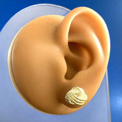 Designer 925 Sterling Silver Rope Chain Love Knot Stud Earrings