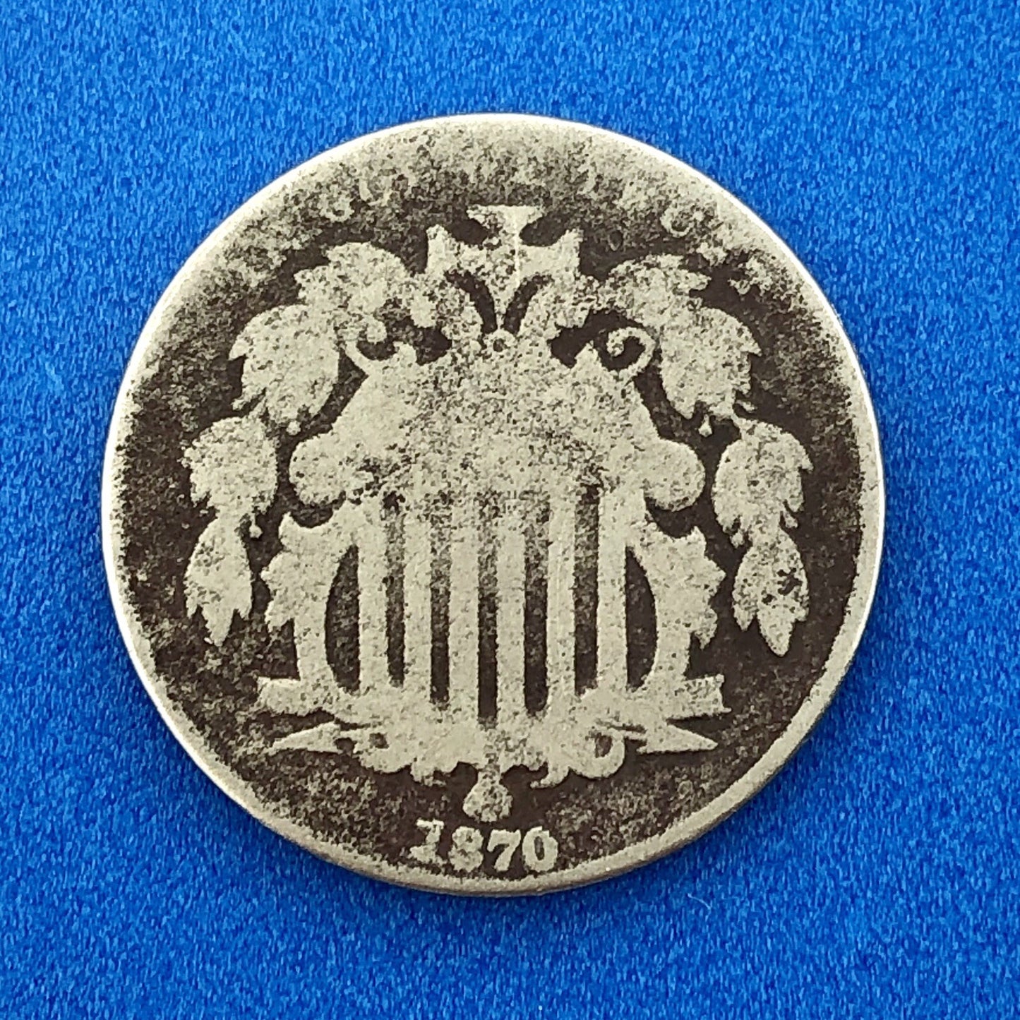1870 P Shield Nickel 5c Better Key Rare Philadelphia Mint Coin No Rays