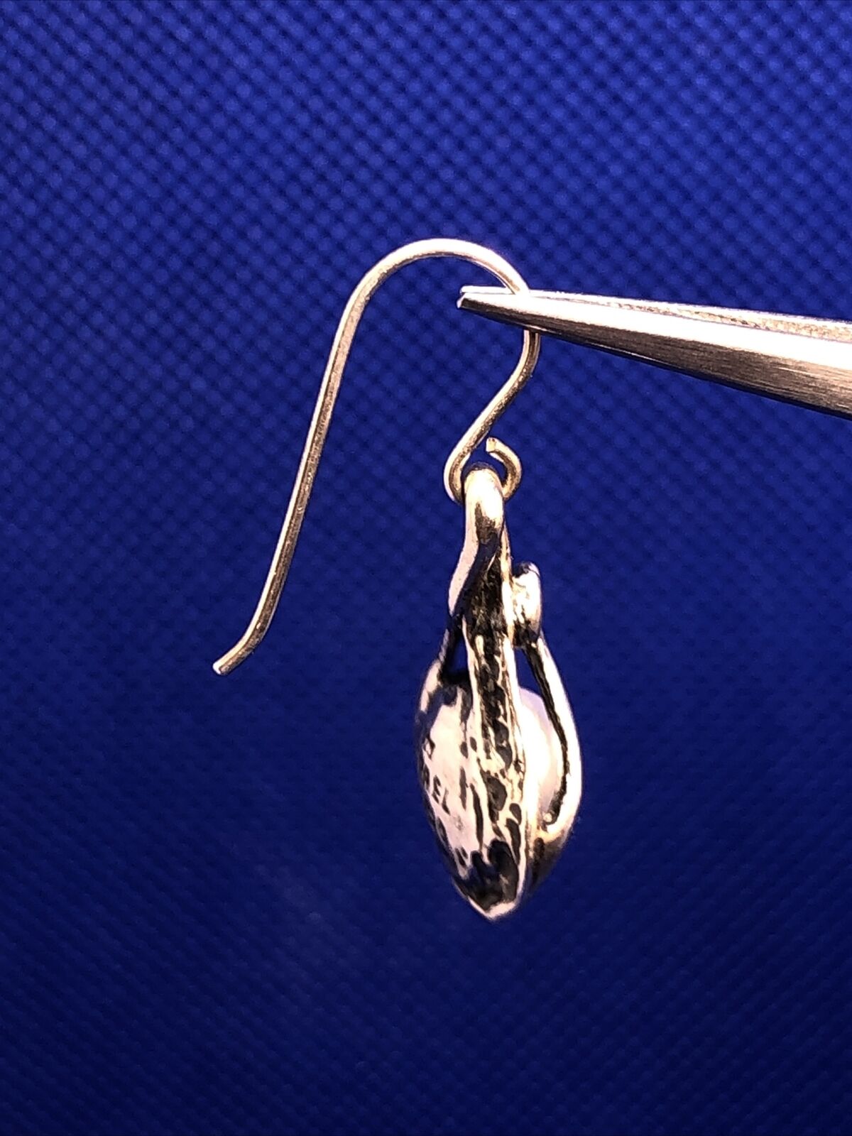 Designer Didae 925 Sterling Silver Modernist Pearl Drop Dangle Hook Earrings