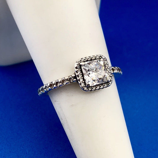 Pandora Sterling Silver Cubic Zirconia Timeless Elegance Occasion Ring 190947CZ