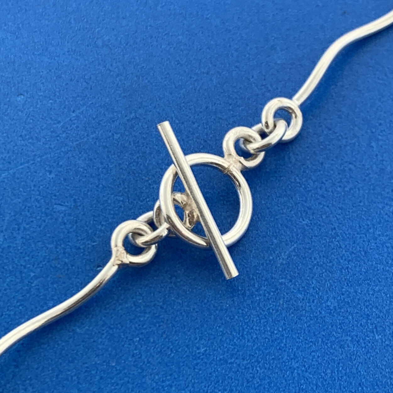 Stunning Mexican Sterling Silver 925 Hammered Square Dangle Charm 17" Necklace