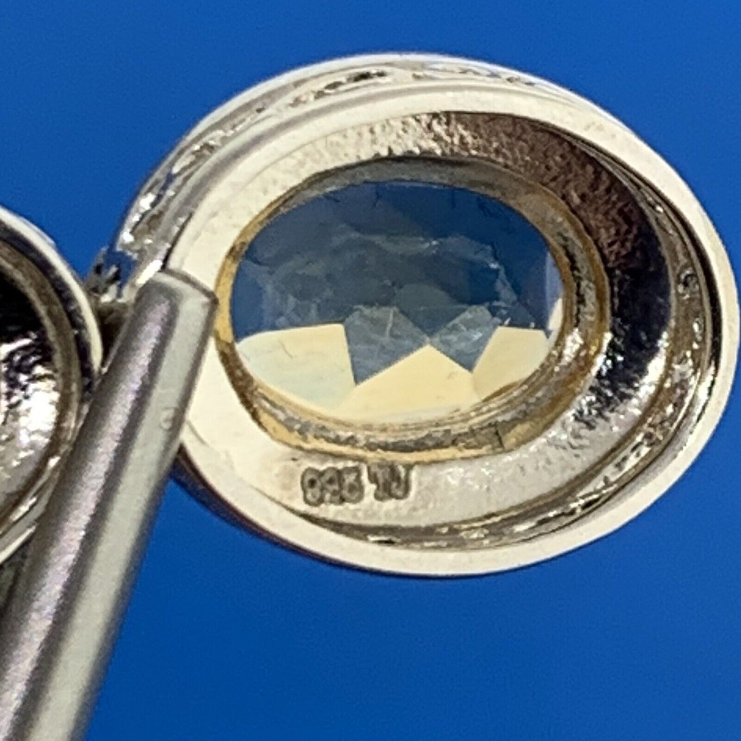 Kay Jewelers 925 Sterling Silver Oval Citrine Diamond Accent Pendant Necklace