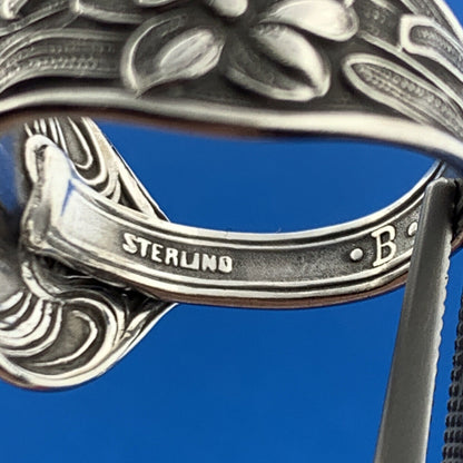 Baker Manchester Daffodil 925 Sterling Silver Bypass Adjustable Spoon Ring