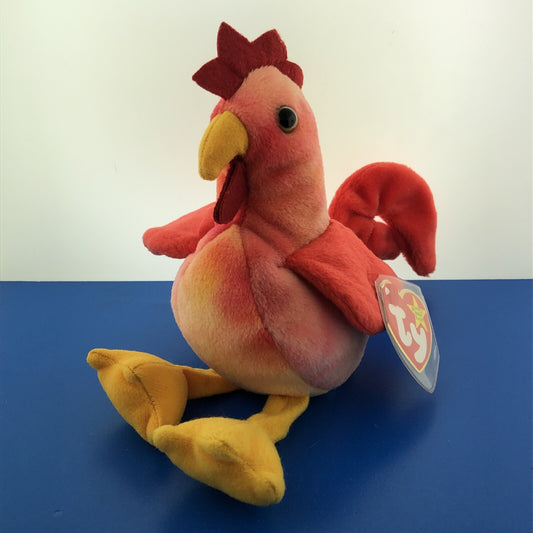 1996 TY Beanie Baby Strut The Rooster Mint Condition Tag Errors - 4171