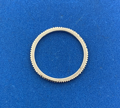 Stackable 925 Sterling Silver Ribbed Band Ring