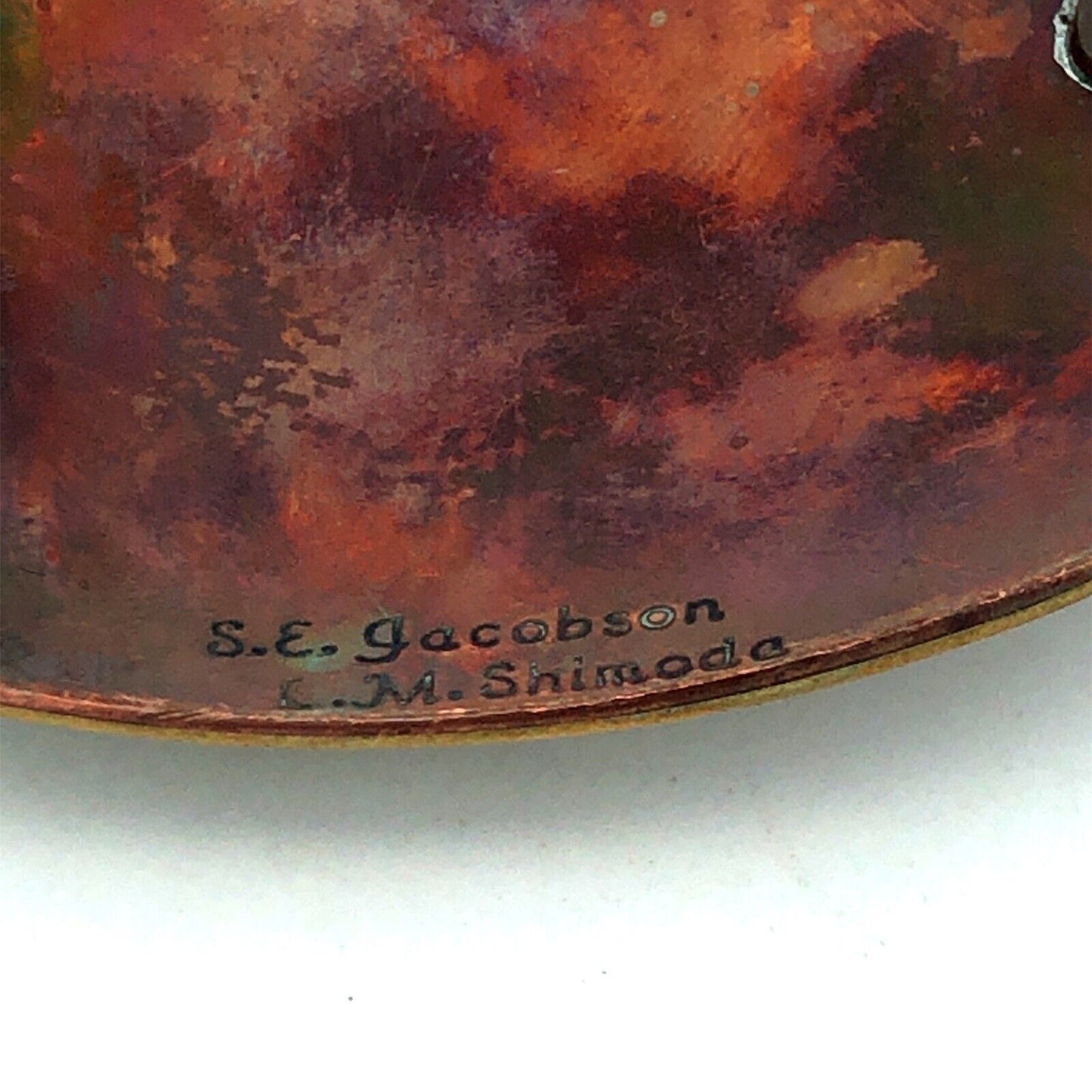 Designers Jacobson & Shimoda Copper Brass Deer Buch Huntsman Oval Belt Buckle