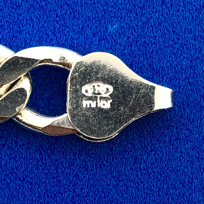 Milor Italy 925 Sterling Silver Unisex Figaro Link Statement Bracelet