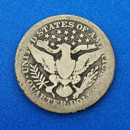 1914 S Silver Barber Quarter Better Key Date San Francisco Coin Rare Scarce