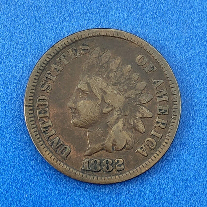 1882 Indian Head One Cent Penny Type 3 Bronze Better Key Philadelphia Coin