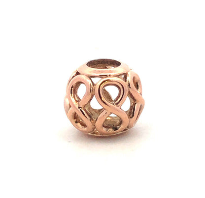 PANDORA ALE 925 Sterling Silver Rose Gold Vermeil Infinite Shine Charm 781872