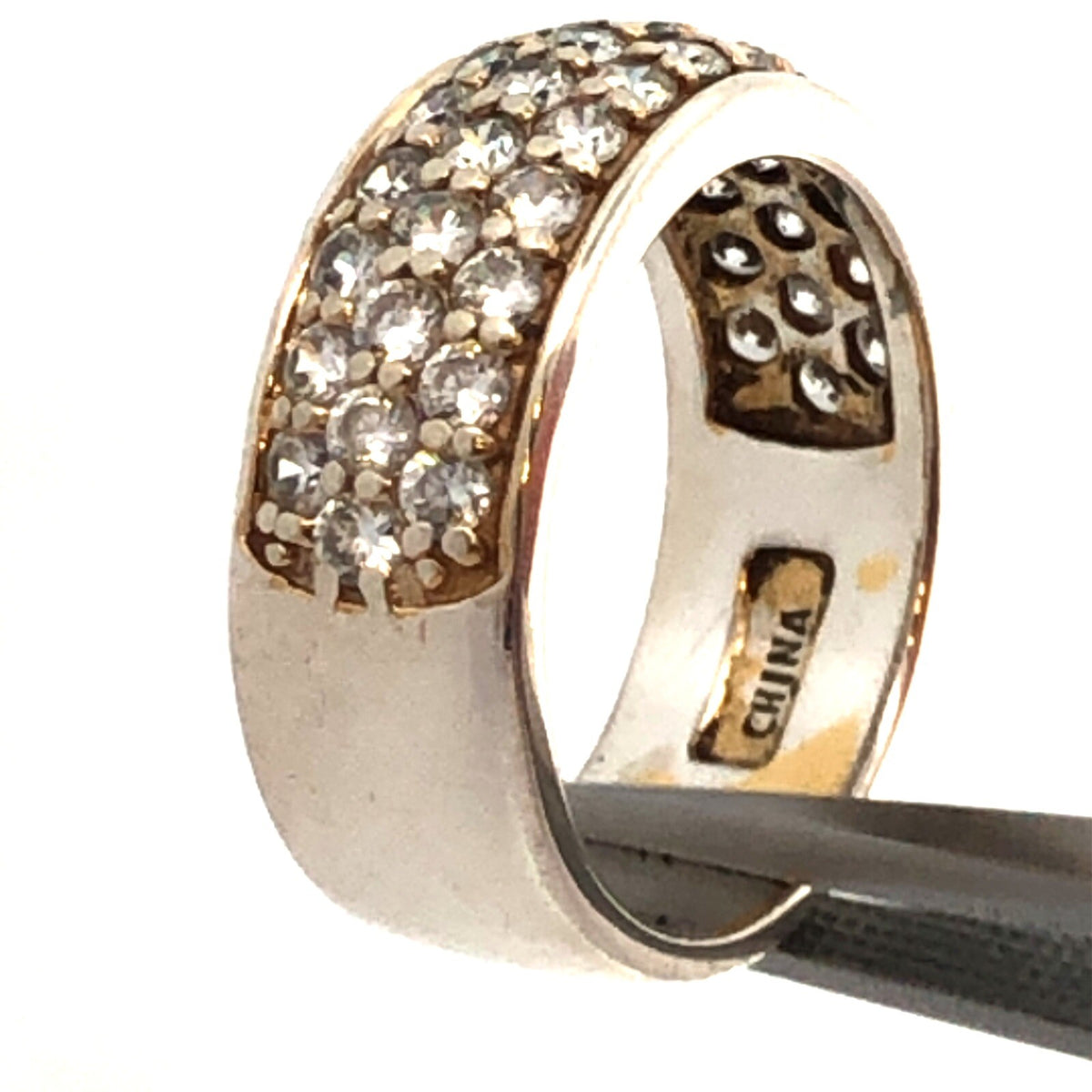 Sterling Silver Cubic Zirconia CZ Anniversary Eternity Wedding Band 925