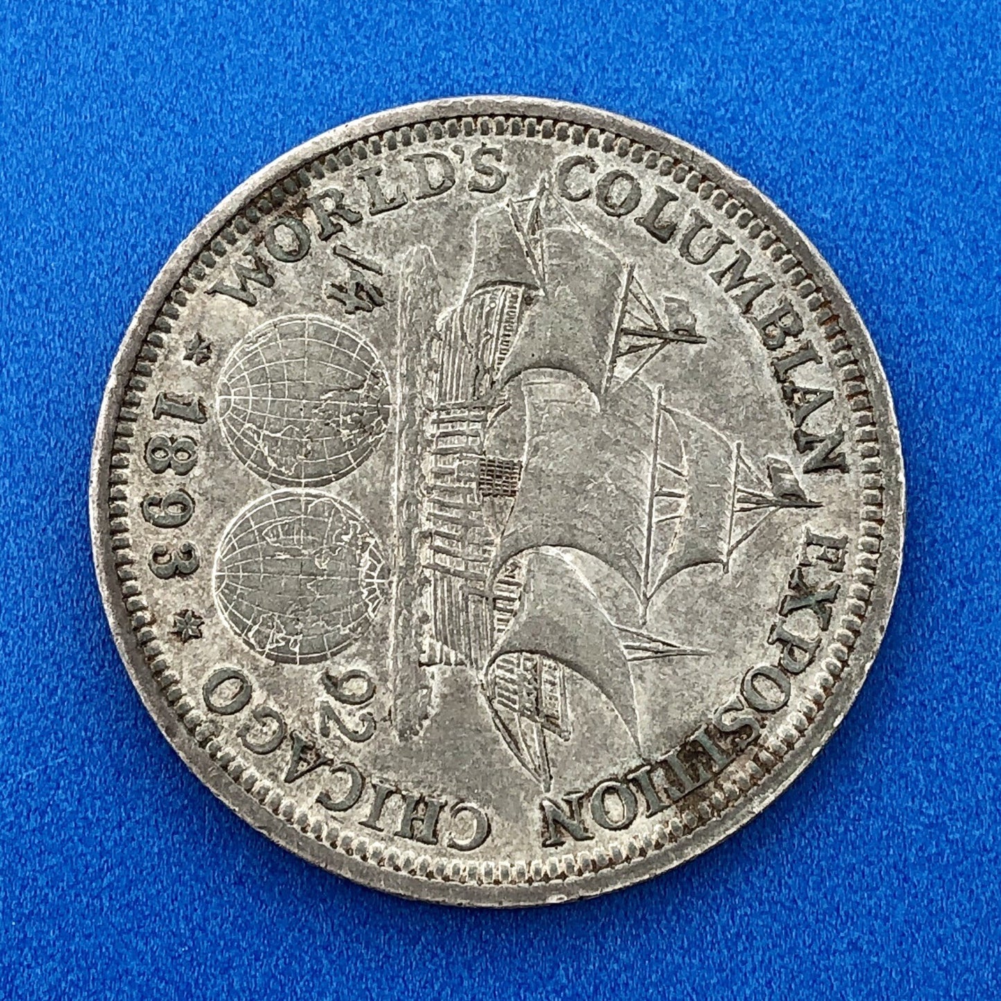 1893 P World's Columbian Exposition Commemorative Silver Half Dollar $.50 Coin