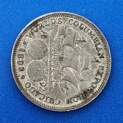 1893 P World's Columbian Exposition Commemorative Silver Half Dollar $.50 Coin