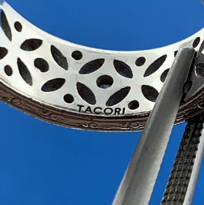 Tacori 925 Designer 925 Sterling Silver Cubic Zirconia CZ Art Deco Style Ring