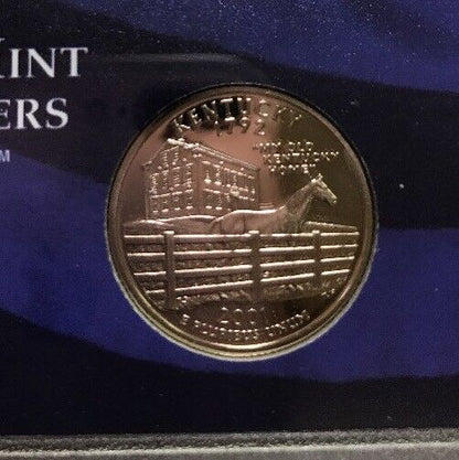 2001 S United States Mint Proof State Quarters Set 5 Coin Set w/ Box/COA
