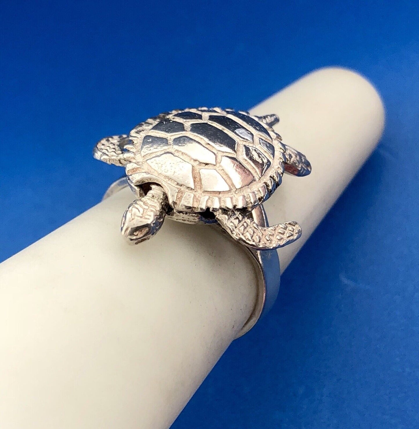 Designer Sterling Silver 925 Swimming Sea Turtle Movable Fashion Ring