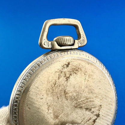 1919 Elgin Base Metal Open Face Grade 312 15j Model 6 Pocket Watch Not Running