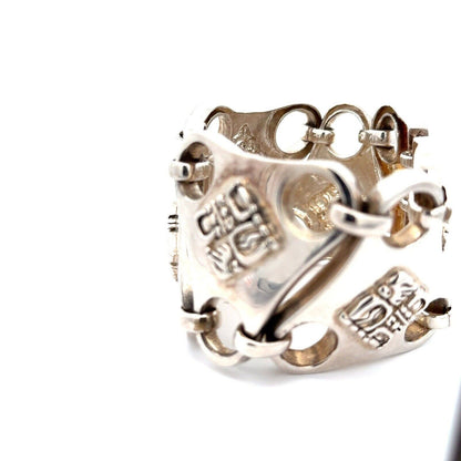 Designer 925 Sterling Silver llamas Panel Cuff Bracelet