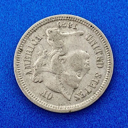 1870 P Nickel Three Cent Piece 3c Better Key Rare Scarce Philadelphia Coin