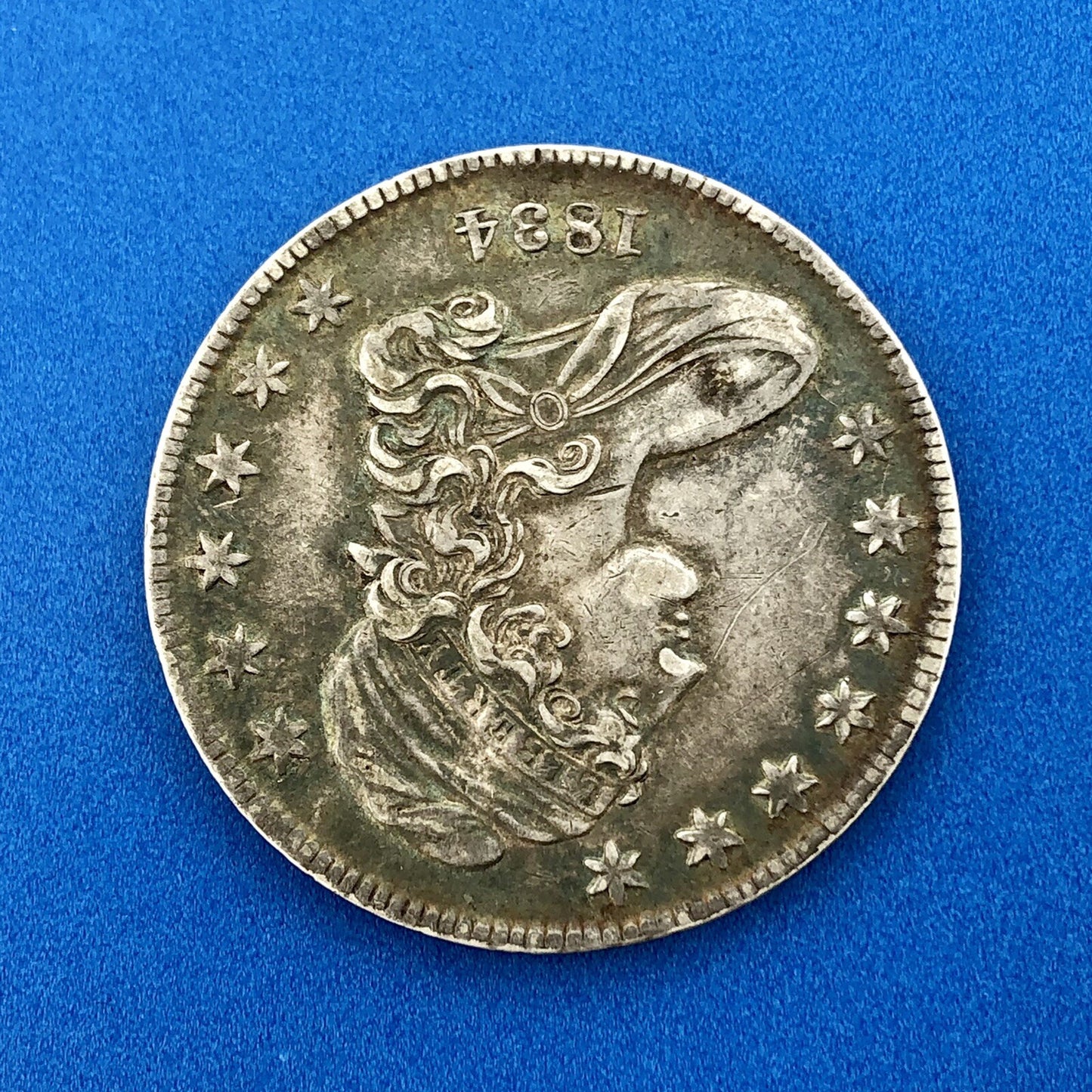 1834 P Capped Bust Silver Half Dollar 50c Small Date Small Letters Small Stars